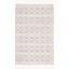 Ivory and Beige Handwoven Wool Area Rug with Fringe