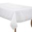 White Fabric Tablecloth with Silver Braid Embroidery