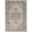 Ivory and Grey Synthetic 5' x 7' Reversible Area Rug