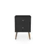 Liberty 2.0 Black Mid-Century Modern 2-Drawer Nightstand