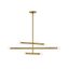 Millie Lacquered Brass 6-Light Mid-Century Modern Chandelier