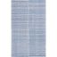 Ivory and Blue Flat Woven Wool Area Rug