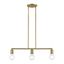 Lansdale Antique Brass 3-Light Linear Chandelier