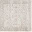 Isabella Cream Beige Hand-Knotted Square Synthetic Rug 4'x4'