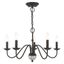 Windsor Elegance 5-Light Candelabra Chandelier in Black Steel