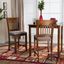 Genesis Grey Fabric and Walnut Wood Counter Stool Set