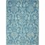 Hand-Knotted Blue Synthetic Rectangular 5' x 7' Area Rug