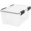 Clear Heavy-Duty Plastic Stackable Storage Box with Lid, 19 qt