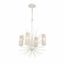 White Coral Sputnik 4-Light Chandelier with Scavo Glass