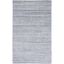 Light Gray Hand-Knotted Wool and Viscose Area Rug