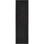 Black Solid Synthetic Runner Rug 2'2" x 7'6"