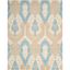 Blue and Beige Hand-Tufted Wool 8' x 10' Area Rug