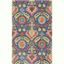 Bohemian Bliss Blue-Multi Hand-Knotted Wool Area Rug, 5' x 8'