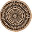 Handmade Black and Natural Jute Round Area Rug