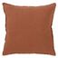 20" Square Terracotta Linen Throw Pillow with Fringed Edges