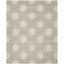 Grey and Ivory Hand-Tufted Wool Area Rug, 7'6" x 9'6"