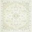 Elegant Beige and Ivory Tufted Wool 5' Square Area Rug