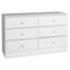 White Double Dresser with Extra Deep Drawers and Roller Glides