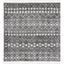 Gray Square Hand-Knotted Shag Area Rug with Fringe Detail