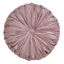 14" Blush Velvet Pintucked Round Throw Pillow