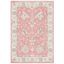 Ivory and Pink Floral Hand-Tufted Wool Area Rug 4' x 6'