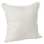 Ivory Linen Square Throw Pillow with Pom-Pom Fringe