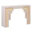 Cream and Rattan Rectangular Console Table with Storage