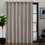 Extra Wide Gray Linen Look Light-Filtering Grommet Drapes