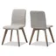 Scandinavian Light Grey Faux Leather Parsons Side Chair