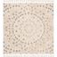 Ivory Taupe 6' x 6' Square Hand Tufted Wool Rug