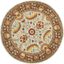 Luscious Blue and Brown Hand-Tufted Wool Round Rug, 6' Diameter