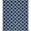 Navy and Ivory Geometric Wool 8' x 10' Area Rug