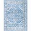 Ivory and Navy 8' x 10' Synthetic Washable Reversible Area Rug