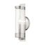 Sleek Brushed Nickel Dimmable Wall Sconce with Clear Glass