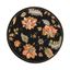 Black Floral Hand-Hooked Wool Round Area Rug, 8'