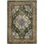 Bohemian Chic Light Blue & Forest Green Synthetic Area Rug - 5'1" x 7'7"