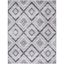 Skyler Grey and Black Geometric Medallion 6' x 9' Area Rug