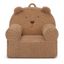 Tan Faux Shearling Bear Chair with Handle