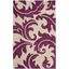 Soho Purple and Beige Wool Hand-Tufted Area Rug