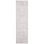 Elegant Grey Floral Hand-Knotted Runner Rug - Easy Care 2'3" x 6'