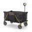 Black Steel Frame Collapsible Utility Wagon with Polyester Deck