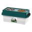 Green Elevated Dog Feeder with Airtight Storage and Stainless Steel Bowls