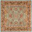 Elegant Heritage 6' Square Blue and Brown Hand-Tufted Wool Rug