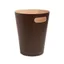 Espresso Wood 2-Gallon Modern Bathroom Trash Can