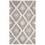 Kenya Diamond Trellis Black/Ivory Hand-Knotted Wool Area Rug - 6' x 9'