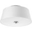 Arden Brushed Nickel 2-Light Flush Mount with Linen Shade