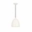 Matte White Crystal LED Bowl Pendant Light