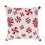 Red and White Peppermint Motif Cotton Throw Pillow