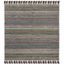 Montauk Black and Multi Striped 6' x 6' Wool Cotton Area Rug