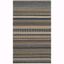 Blue and Beige Striped Wool Flat Woven Area Rug